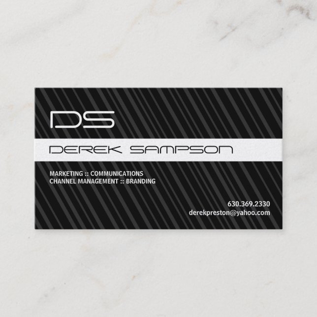 Clean Lines :: Monogram Business Card (Front)