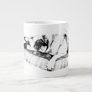 Clean Lines, Restful Pup Morning Large Coffee Mug
