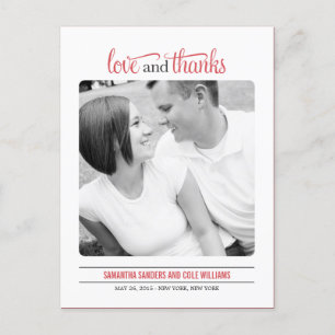 Clean Look Wedding Thank  You Card