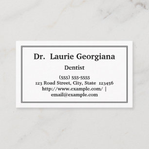 Clean & Low-Key Dentist Business Card