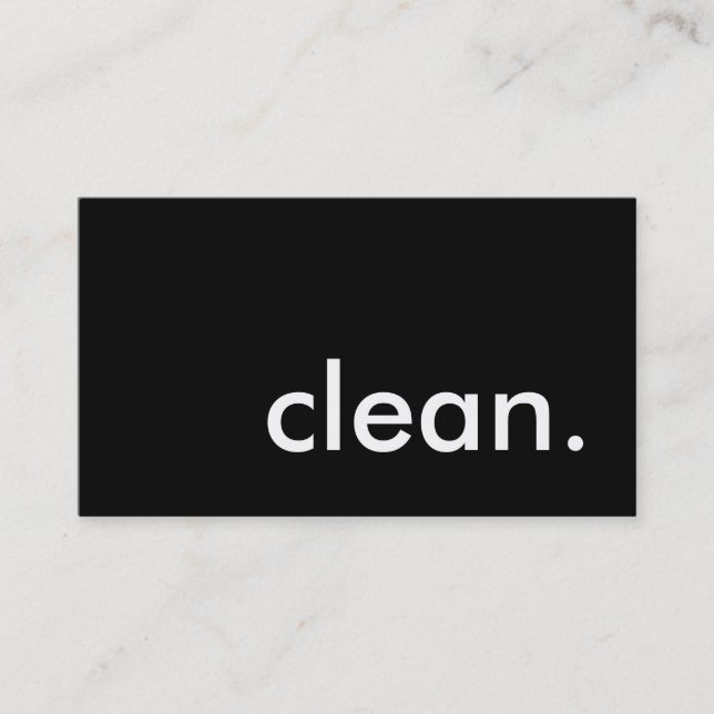 clean. loyalty punch card (Front)