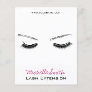 Clean Minimal Black Lash Extension Beauty Salon Flyer