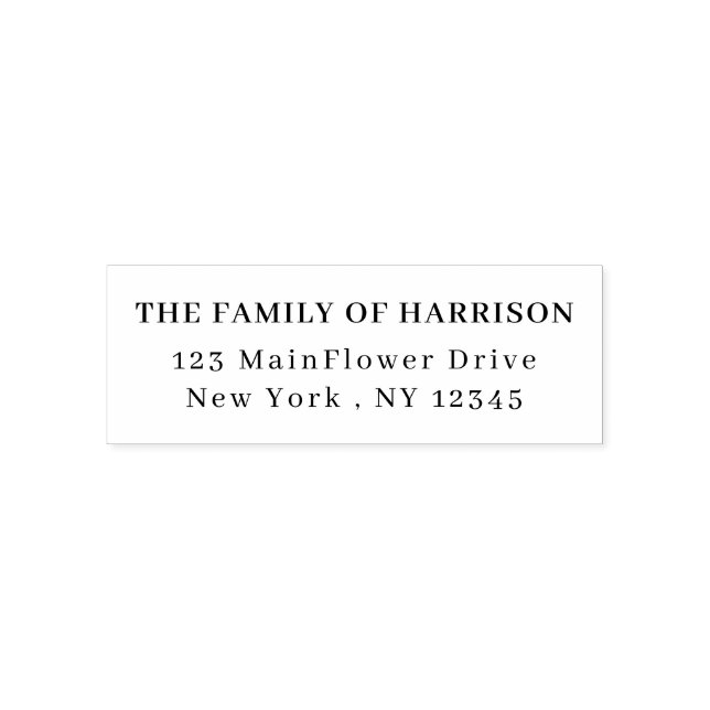 Clean Minimal | Simple Elegant Return Address Self-inking Stamp (Design)