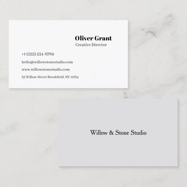 Clean Minimalist Business Card (Front/Back)