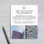 Clean Minimalist Custom Business Logo 2 Photo Flyer<br><div class="desc">This modern,  minimalist flyer would be great for your business/promotional needs. Easily add your own details by clicking on the "personalize" option.</div>