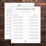 Clean Minimalist Restaurant Takeout Menu & Logo<br><div class="desc">This simple,  minimalist template would be great for your business/promotional needs. Easily add your own details by clicking on the "personalize" option.</div>