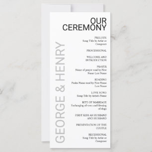 Clean Modern Black Grey White Wedding