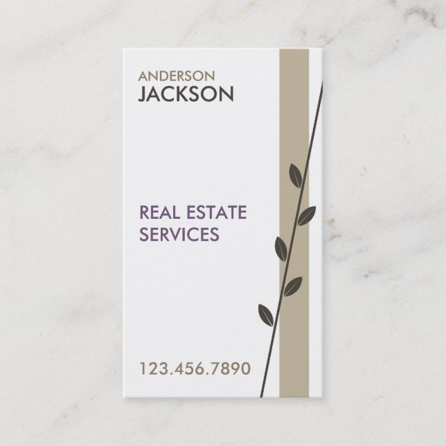 Clean Modern Branch Business Card (Front)