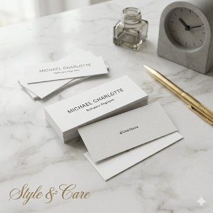 Clean Modern Calling Card with Job Information