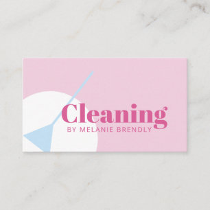 Clean Modern House Cleaning Service Business Card