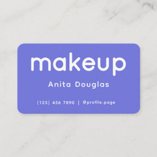 Clean modern minimalist makeup  business card