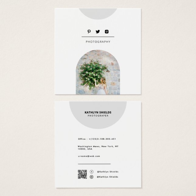 Clean Modern Minimalist Professional  Photography  (Front & Back)