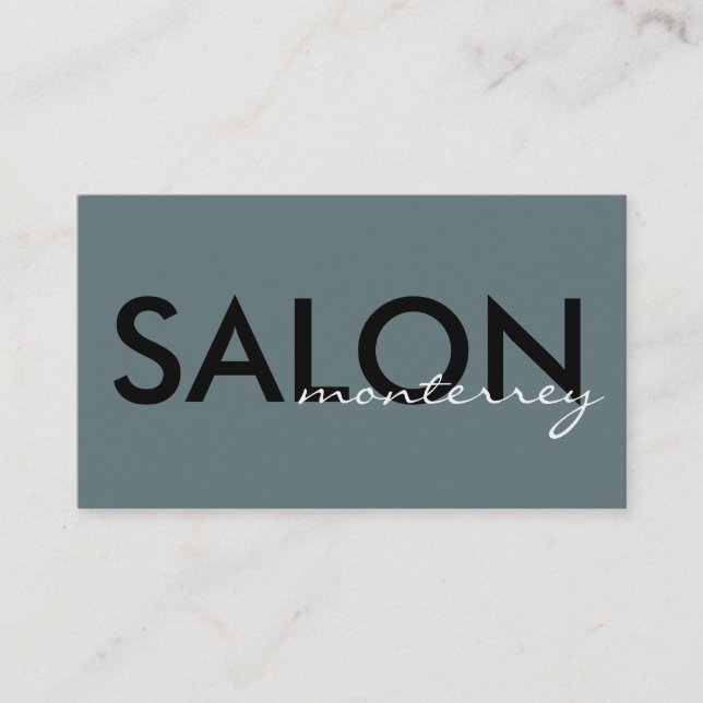 Clean, Modern Salon Business Card (Front)
