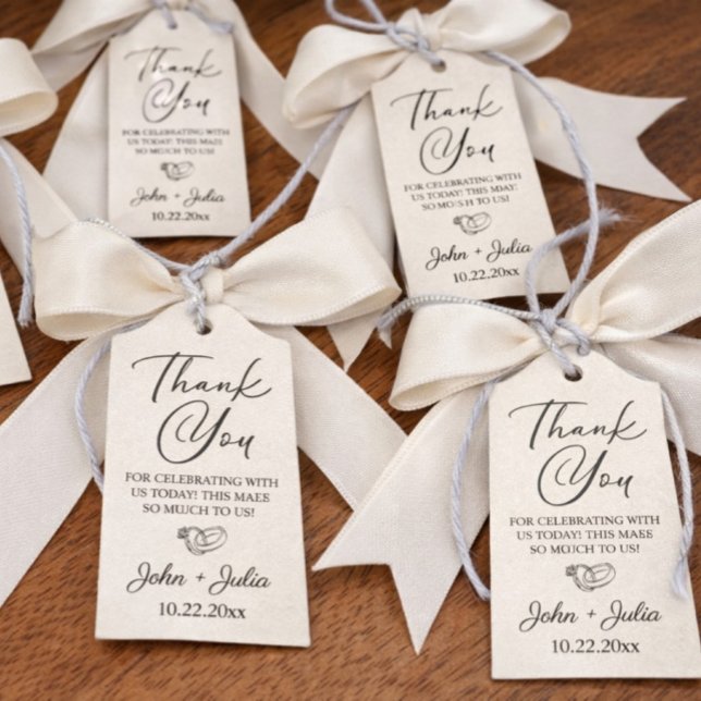 Clean Modern Wedding Favor Gift Tag (Creator Uploaded)