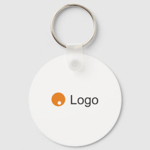 Clean Monochrome Corporate Keychain