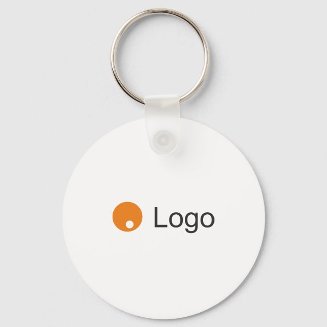Clean Monochrome Corporate Keychain (Front)