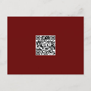 Clean Monochrome Flat Colour QR Code Postcard