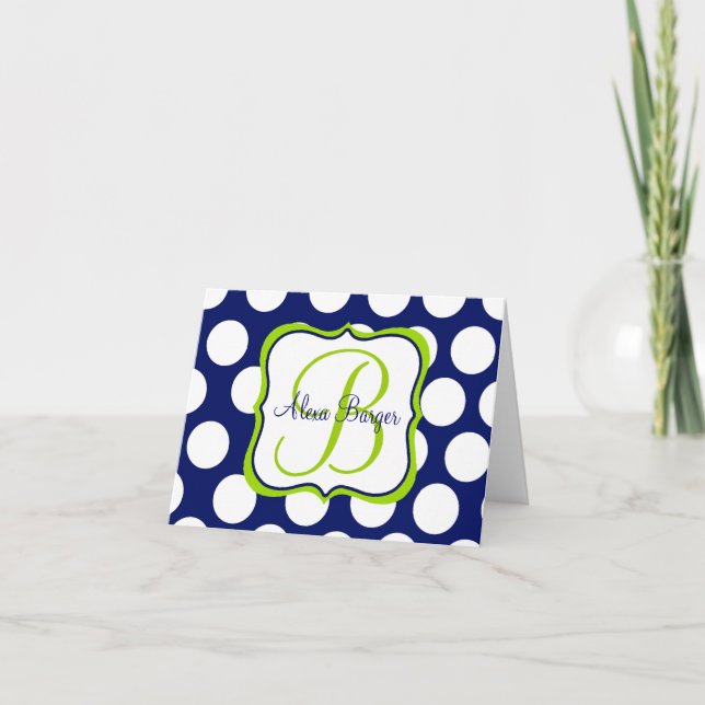 Clean & Navy Notecards (Front)