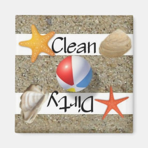 Clean or Dirty Beach Dishwasher Magnet