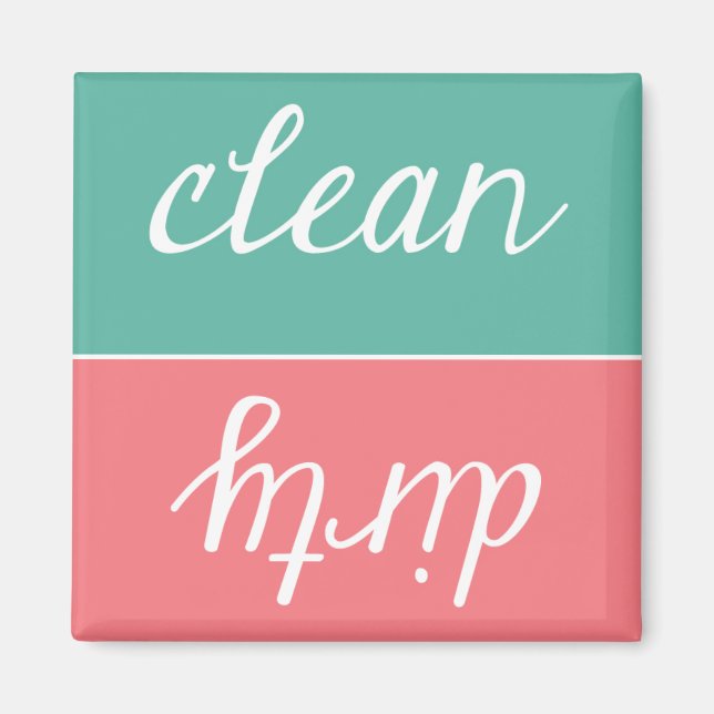 Clean or Dirty Dishwasher Magnet (Front)