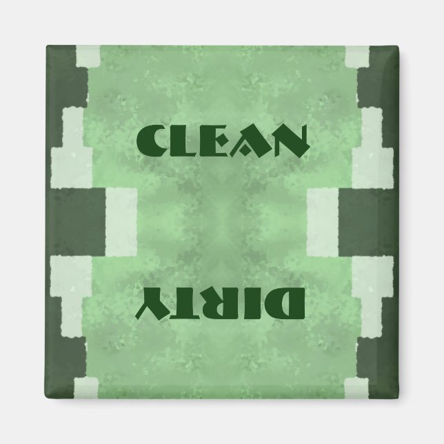 Clean or Dirty Dishwasher Magnet (Front)