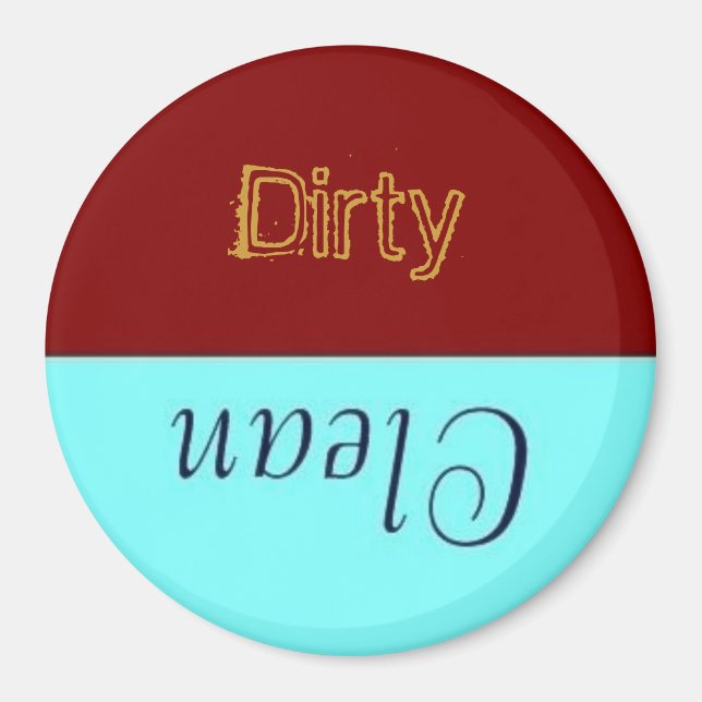 Clean or Dirty Dishwasher Magnet (Front)