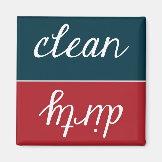 Clean or Dirty Dishwasher Magnet (Front)