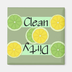 Clean or Dirty Limes and Lemons Dishwasher Magnet