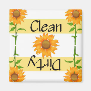 Clean or Dirty Sunflowers 2 Dishwasher Magnet