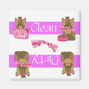Clean or Dirty Yorkie Dishwasher Magnet