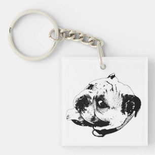 Clean Outline Token Keychain