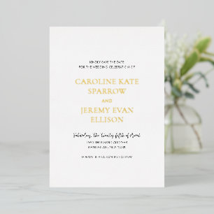 Clean Photo Elegant Wedding Save the Date