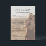 Clean Photo Modern Wedding Program<br><div class="desc">Modern wedding program featuring a simple yet elegant design over two of your favourite photos.</div>