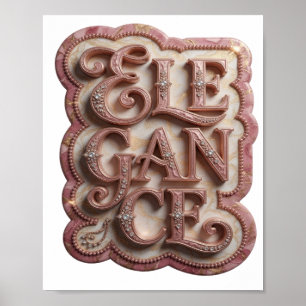 Clean Pink ELEGANCE Poster