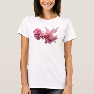 Clean Pink PINK FLOWER Print T-Shirt
