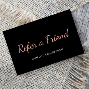 Clean Pink Refer a Friend Script Black Card 