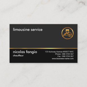 Clean Plain Simple Professional Modern Chauffeur Business Card