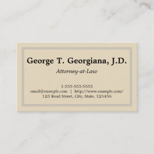 Clean & Professional Lawyer/Attorney Business Card