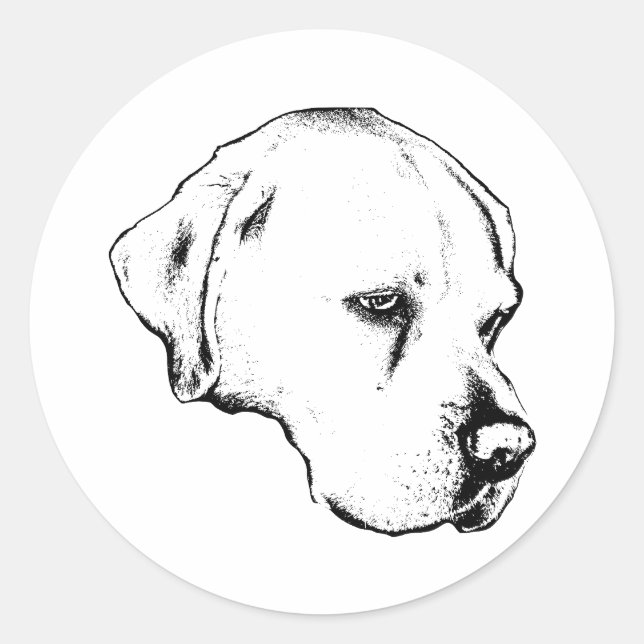 Clean profile mark classic round sticker (Front)