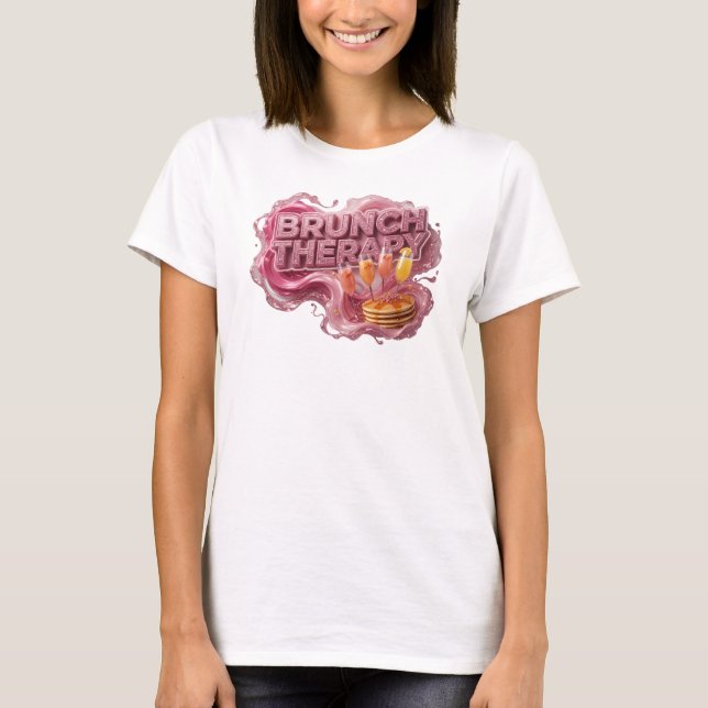 Clean Red BRUNCH THERAPY Statement Tee (Front)