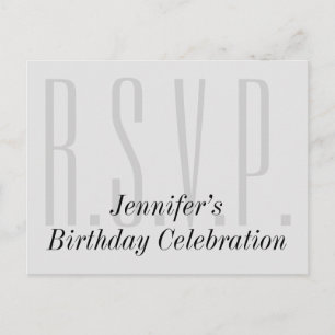 Clean, Respectable "R.S.V.P." Postcard