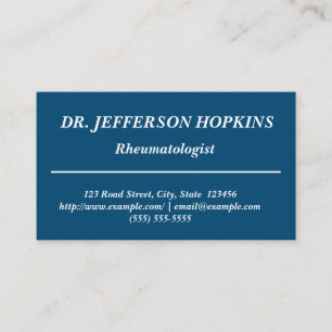 Clean Rheumatologist Business Card