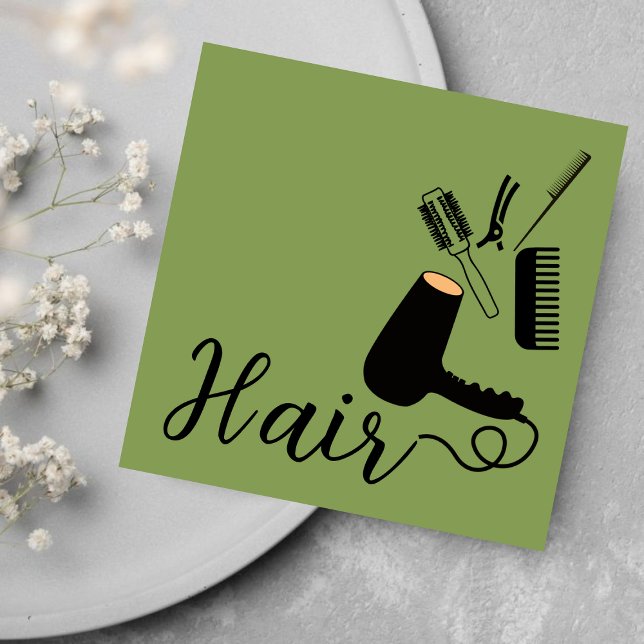 Clean Sage Green  Hairdresser Appointment Card (Creator Uploaded)