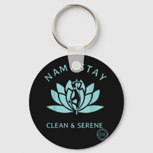 Clean & Serene Yoga Narcotics Anonymous Keychain