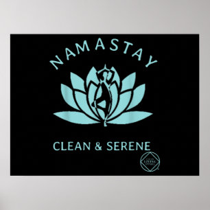 Clean & Serene Yoga Narcotics Anonymous Poster