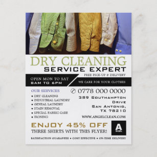 Clean Shirts, Dry Cleaners, Cleaning Advertising Flyer