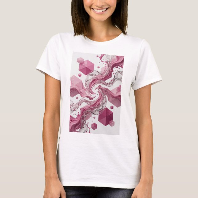 Clean Silver ABSTRACT ART Custom Tee (Front)