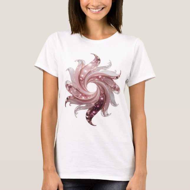 Clean Silver GLOWING STAR Print T-Shirt (Front)