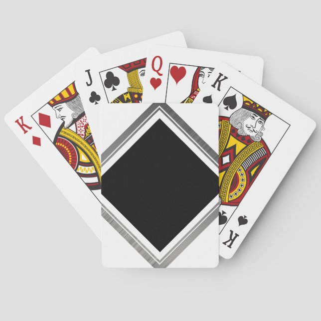 Clean Silver Metallic Edge Border Playing Cards (Back)
