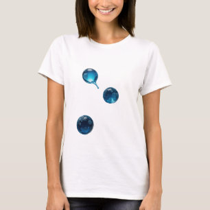 Clean Silver WATER DROP Text Design T-Shirt